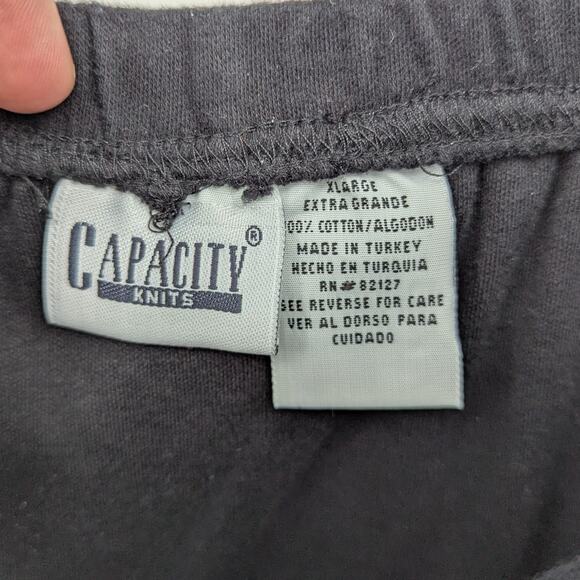 100% Cotton Capacity Knits Black Drawstring Full Length Long Skirt Size XL - Picture 3 of 3